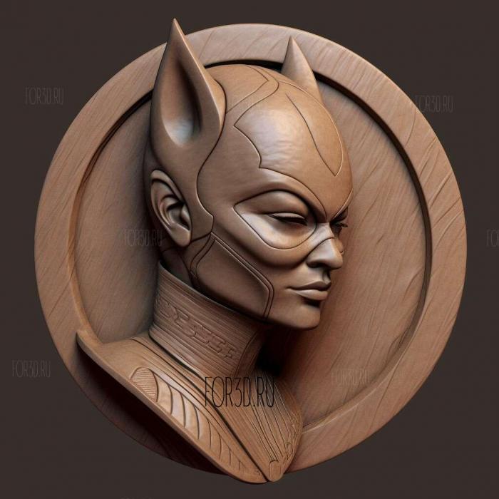 Catwoman 1 stl model for CNC